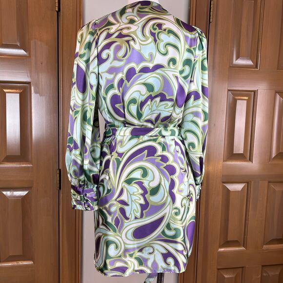 Dress Forum Los Angeles Mini Dress Wrap style size small NWT - Picture 4 of 7